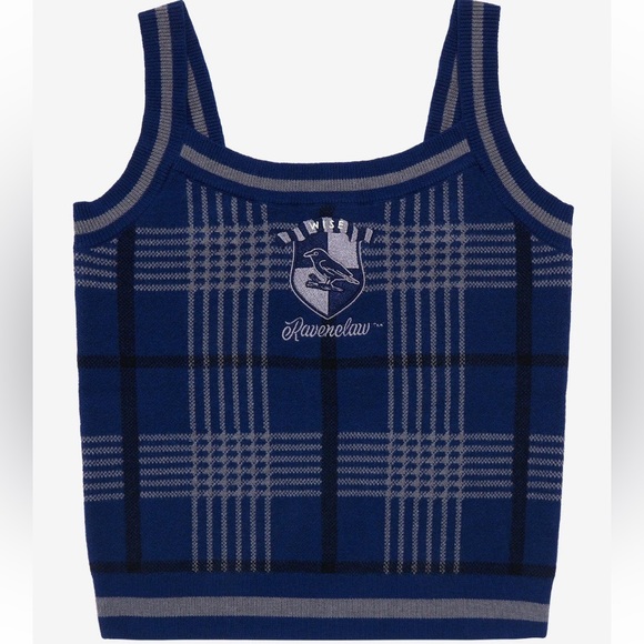 Hot Topic Tops - Harry Potter Ravenclaw Plaid Knit Tank Top‎ Boxlunch Exclusive Hot Topic